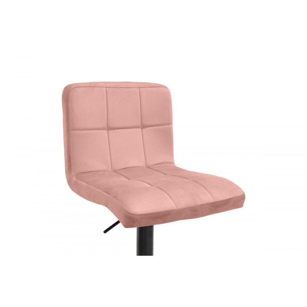 Σκαμπό μπαρ "REMINA" πτυσσόμενο από βελούδο/μέταλλο σε χρώμα σάπιο μήλο/μαύρο 44x44x112