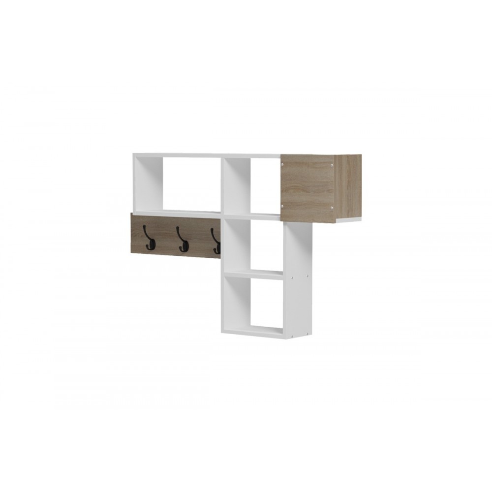 Κρεμάστρα τοίχου "WENIA" σε χρώμα σονόμα/λευκό 99.5x15x61