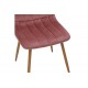 Καρέκλα "NOOR" από βελούδο σε χρώμα σάπιο μήλο/φυσικό 44x53x86