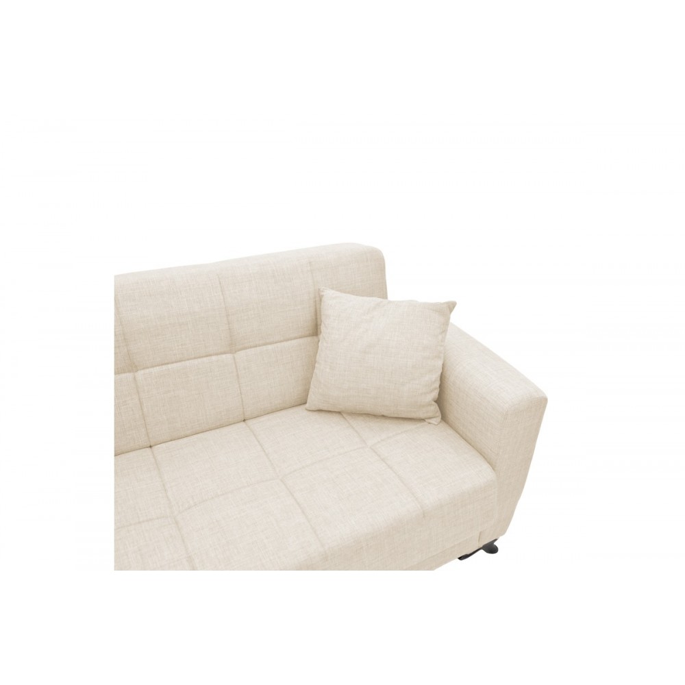 Καναπές-κρεβάτι "MODESTO" τριθέσιος από ύφασμα σε χρώμα κρεμ 215x85x80