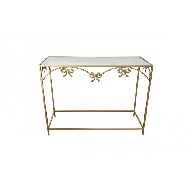 Κονσόλα "FRENSIA" από μέταλλο σε χρώμα χρυσό 100x30x80