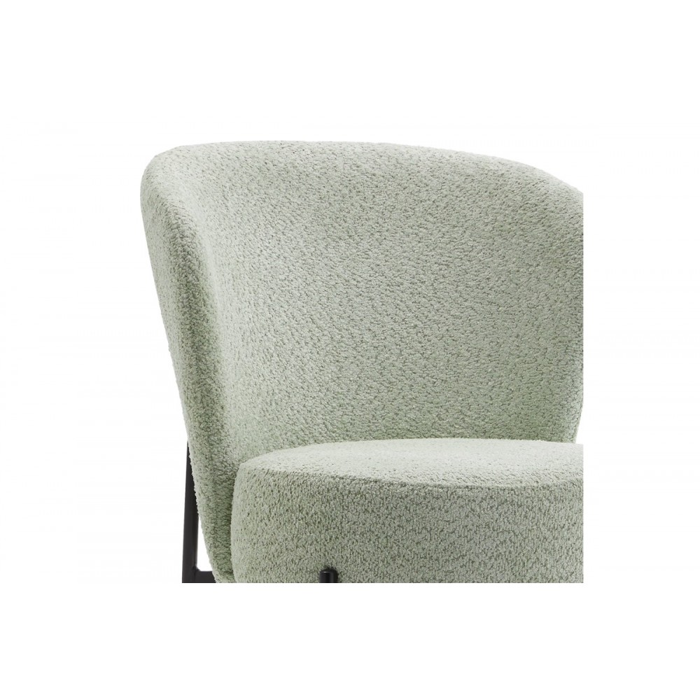 Τραπεζαρία "BALOU-HOULIAN" 3τμχ από mdf/ύφασμα σε χρώμα μαύρο/μέντα Φ80x73