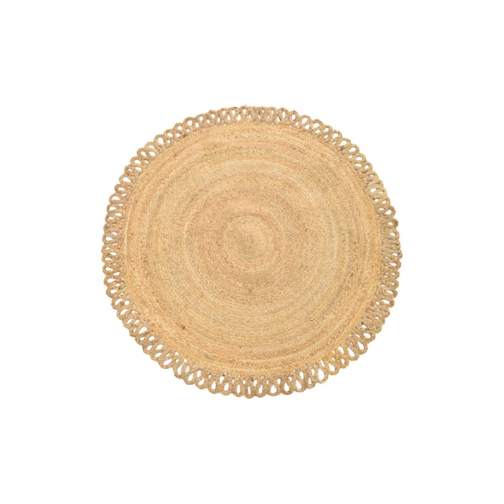 Χαλί "PREJO" από γιούτα σε χρώμα φυσικό Φ120x1