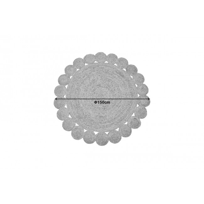 Χαλί "VONI" από γιούτα σε χρώμα φυσικό Φ150x1