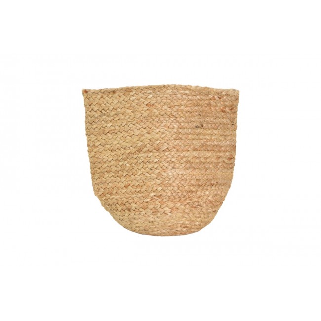 Διακοσμητικό καλάθι "MIDEKO" από γιούτα σε χρώμα φυσικό Φ25x25