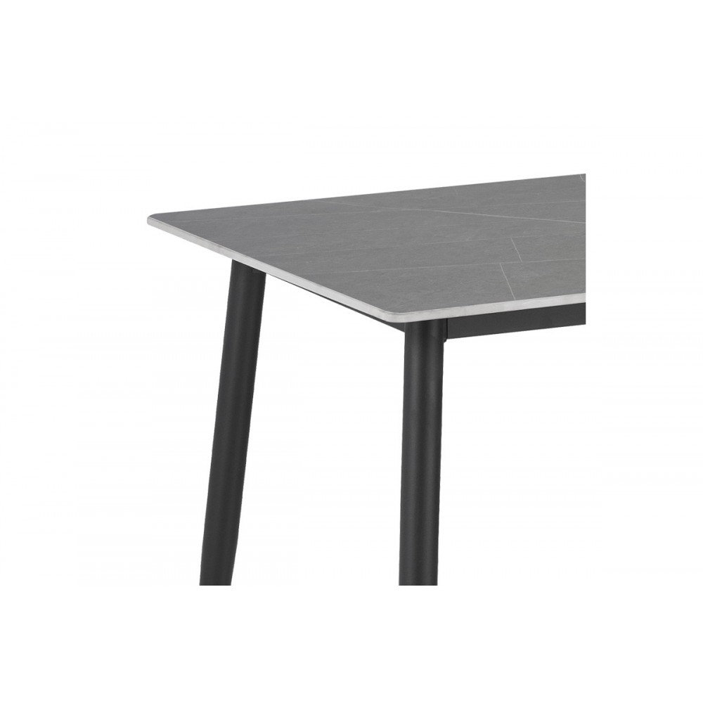 Τραπεζαρία 7τμχ "GUSTAS-RENISH" σε γκρι χρώμα μαρμάρου 160x80x75