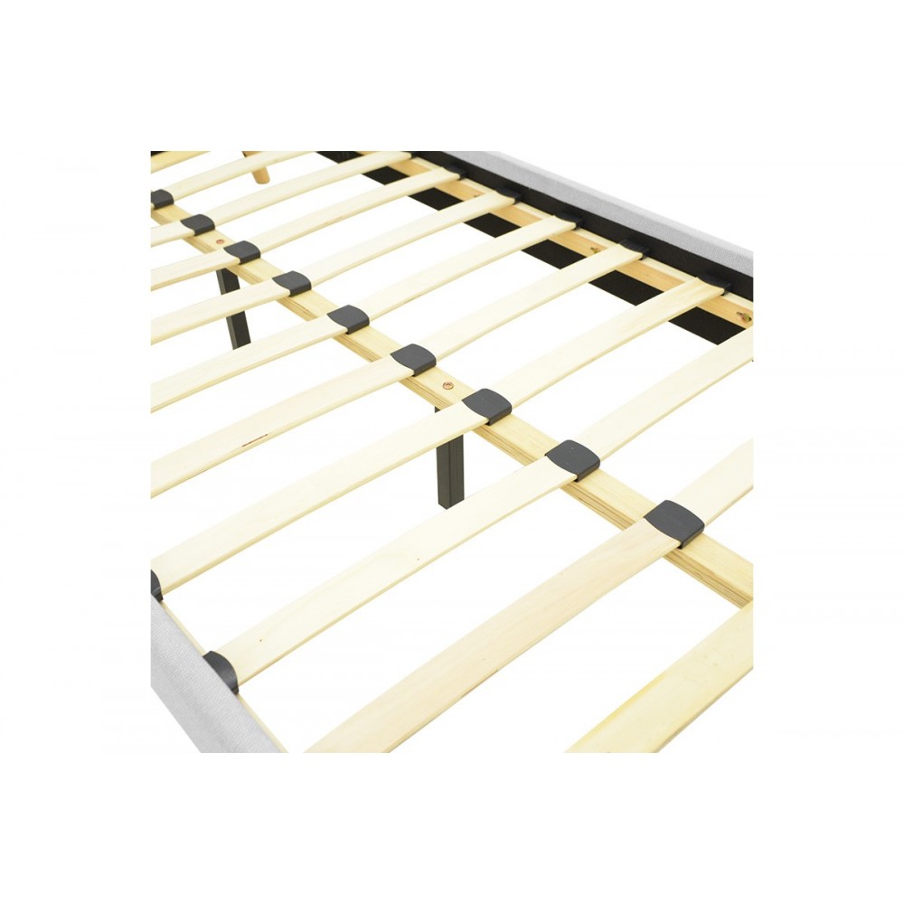 Κρεβάτι "LUMILUX" από ύφασμα σε χρώμα γκρι 112x214x80