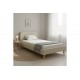 Κρεβάτι "LUMILUX" από ύφασμα σε χρώμα μπεζ 112x214x80