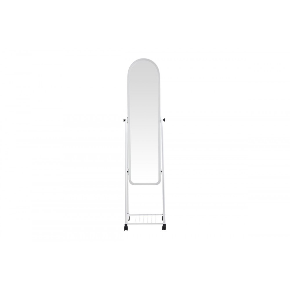 Καθρέπτης τροχήλατος "LOMNA" από pp/μέταλλο σε χρώμα λευκό 38.5x37.5x160