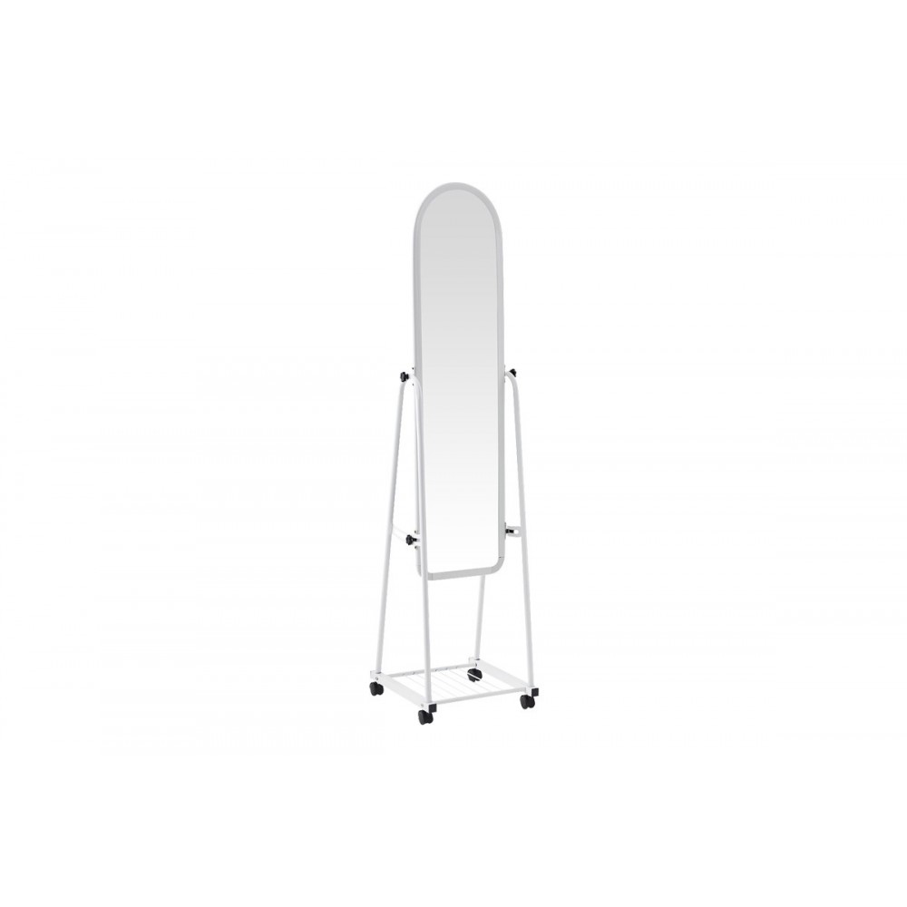 Καθρέπτης τροχήλατος "LOMNA" από pp/μέταλλο σε χρώμα λευκό 38.5x37.5x160