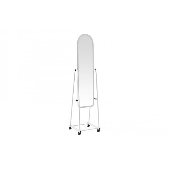 Καθρέπτης τροχήλατος "LOMNA" από pp/μέταλλο σε χρώμα λευκό 38.5x37.5x160