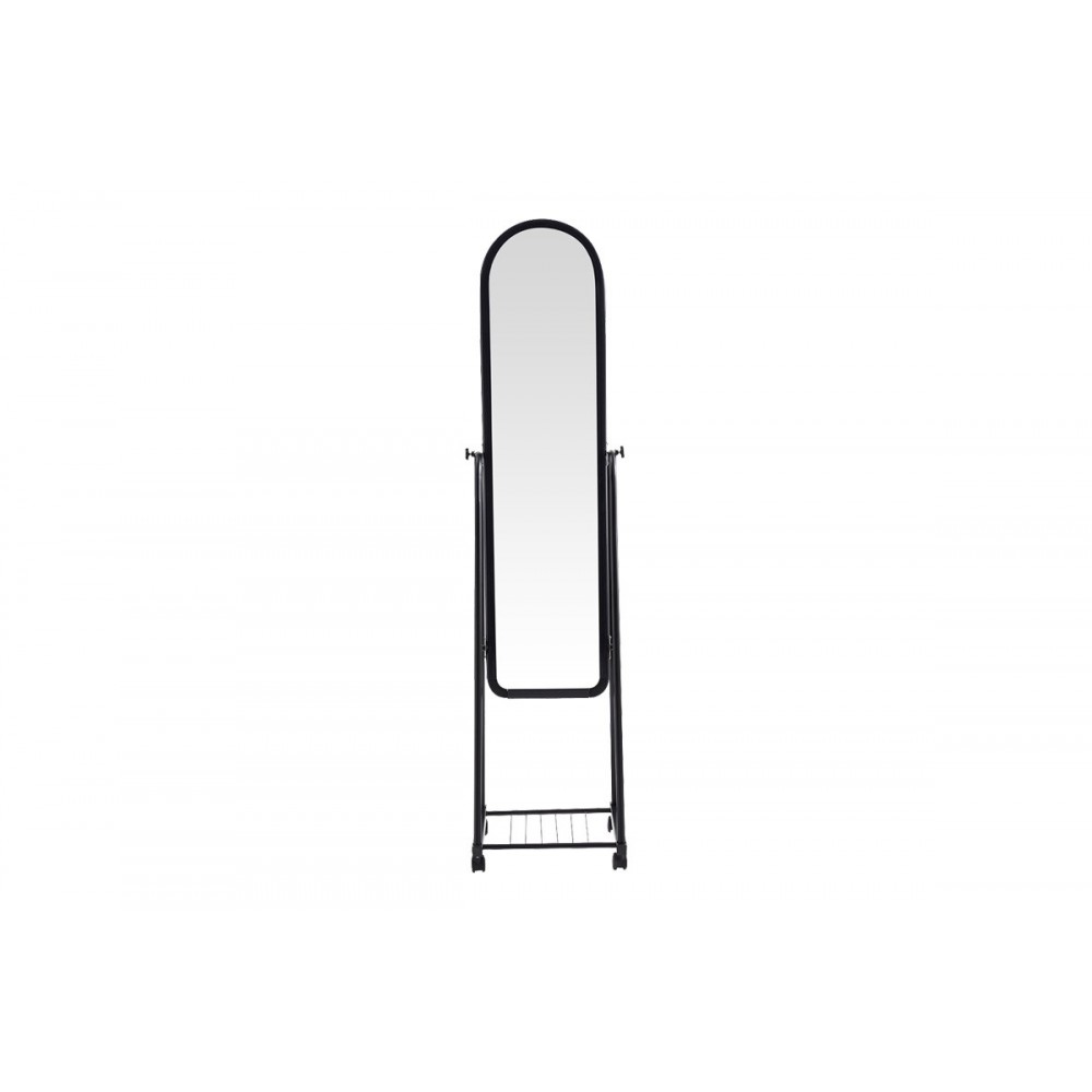Καθρέπτης τροχήλατος "LOMNA" από pp/μέταλλο σε χρώμα μαύρο 38.5x37.5x160