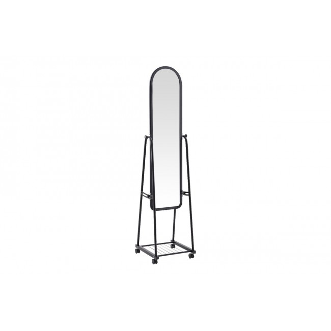 Καθρέπτης τροχήλατος "LOMNA" από pp/μέταλλο σε χρώμα μαύρο 38.5x37.5x160