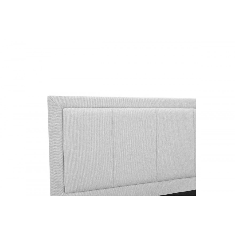 Κρεβάτι "HUGA" από ύφασμα σε χρώμα γκρι 127x216x85