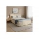 Κρεβάτι "HUGA" από ύφασμα σε χρώμα μπεζ 127x216x85