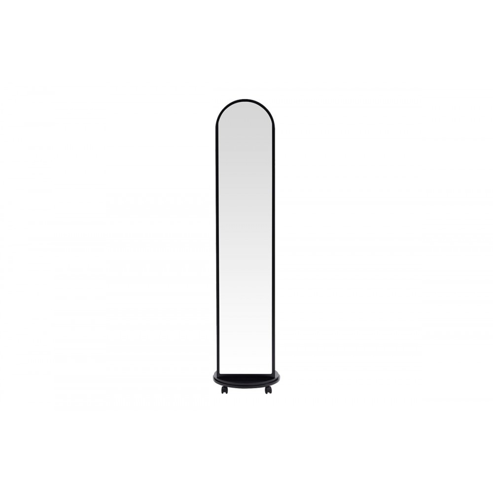 Καθρέπτης τροχήλατος "ESPERO" από mdf σε χρώμα μαύρο Φ34x170