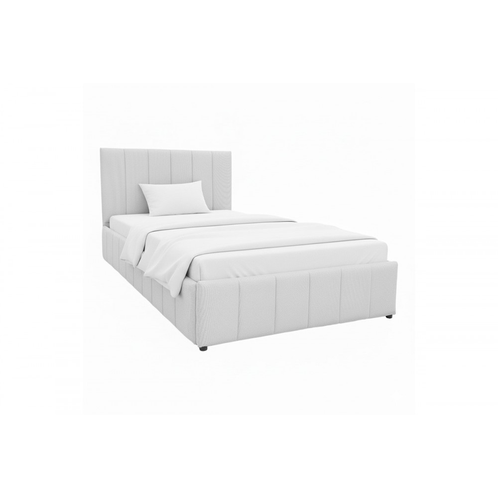 Κρεβάτι "SNUGGLE" από ύφασμα σε χρώμα γκρι 128x212x100