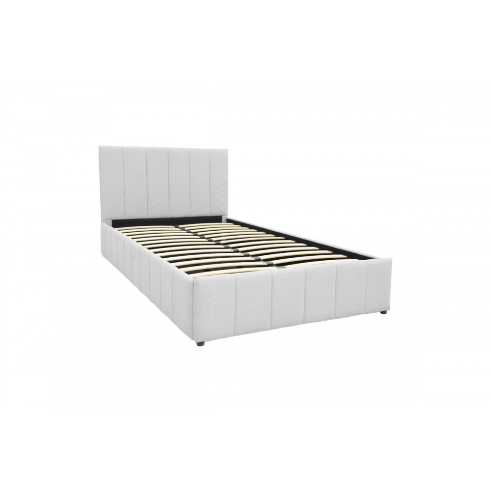 Κρεβάτι "SNUGGLE" από ύφασμα σε χρώμα γκρι 128x212x100