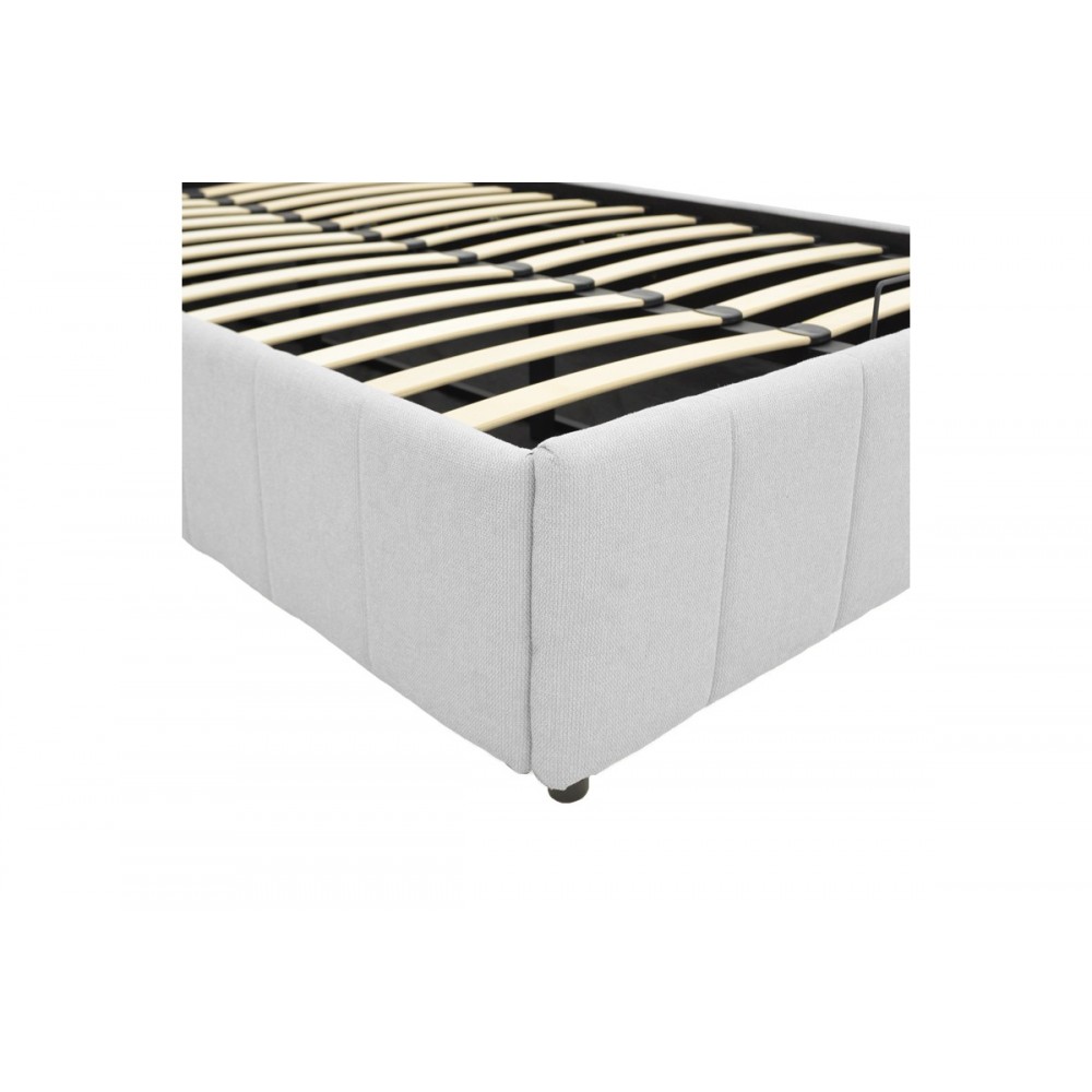 Κρεβάτι "SNUGGLE" από ύφασμα σε χρώμα γκρι 128x212x100