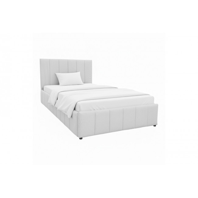 Κρεβάτι "SNUGGLE" από ύφασμα σε χρώμα γκρι 128x212x100