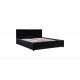 Κρεβάτι "DELLIA" από pu σε χρώμα μαύρο 157x214x83
