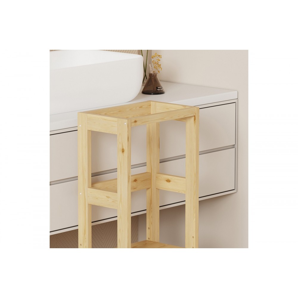 Παιδικός πύργος εκμάθησης "CHIQUEL" τ.Montessori από ξύλο σε χρώμα φυσικό 45.7x51x90