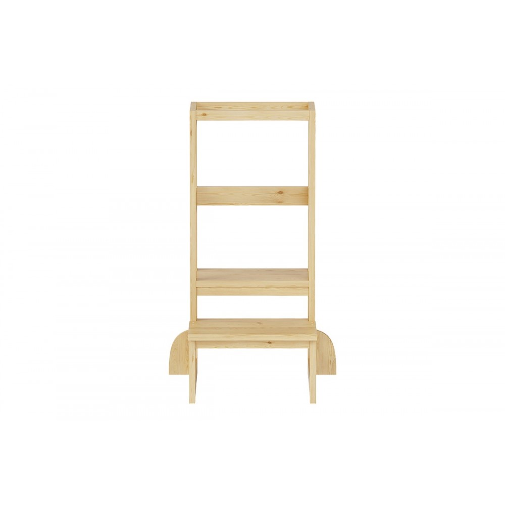 Παιδικός πύργος εκμάθησης "CHIQUEL" τ.Montessori από ξύλο σε χρώμα φυσικό 45.7x51x90