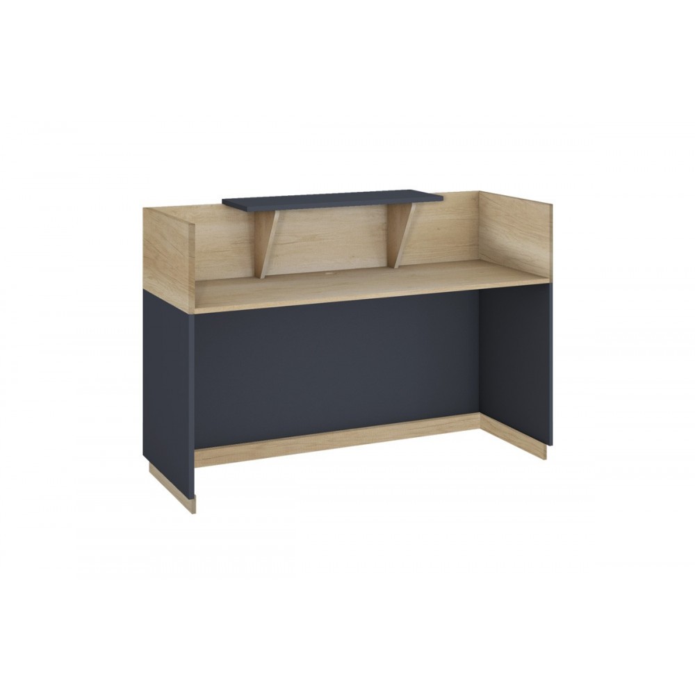 Γραφείο reception "LOTUS" σε χρώμα φυσικό/ανθρακί 200x70x110