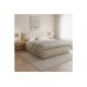 Κρεβάτι "HUGA" από ύφασμα σε χρώμα μπεζ 167x216x85
