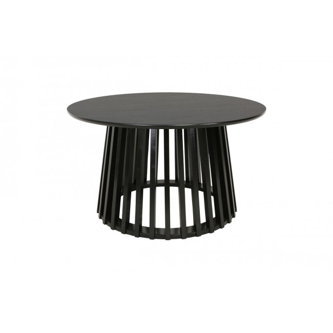 Τραπέζι σαλονιού "DOMONIC" από mdf σε χρώμα μαύρο Φ80x45