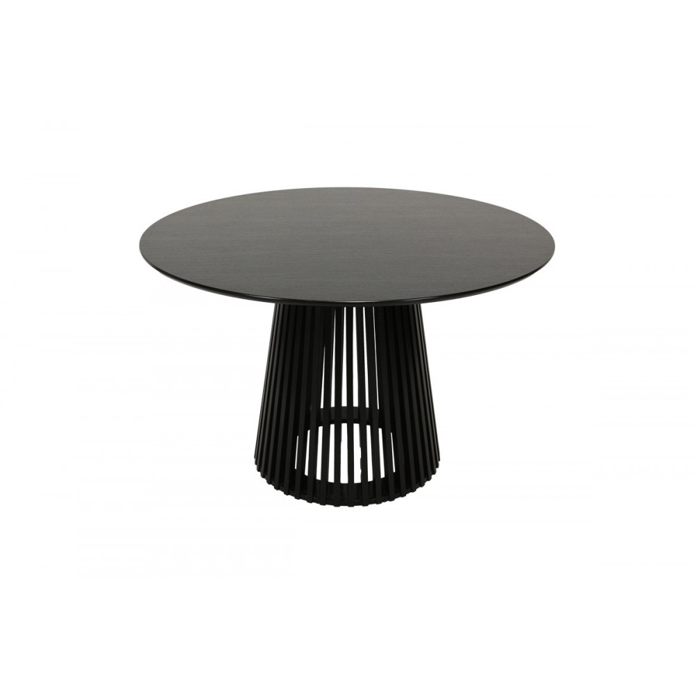 Τραπέζι "DOMONIC" από mdf σε χρώμα μαύρο Φ120x75