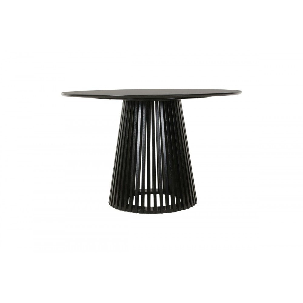 Τραπέζι "DOMONIC" από mdf σε χρώμα μαύρο Φ120x75