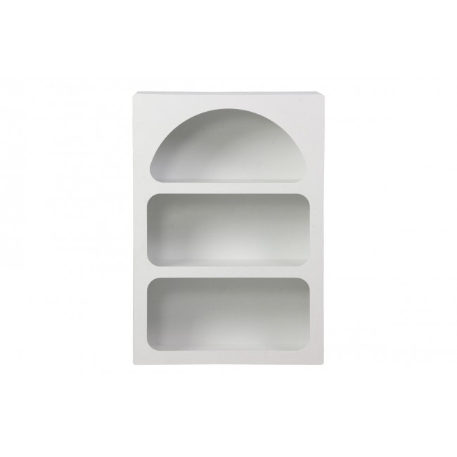 Βιβλιοθήκη-ραφιέρα "EMERSI" από mdf σε χρώμα λευκό 70x35x100