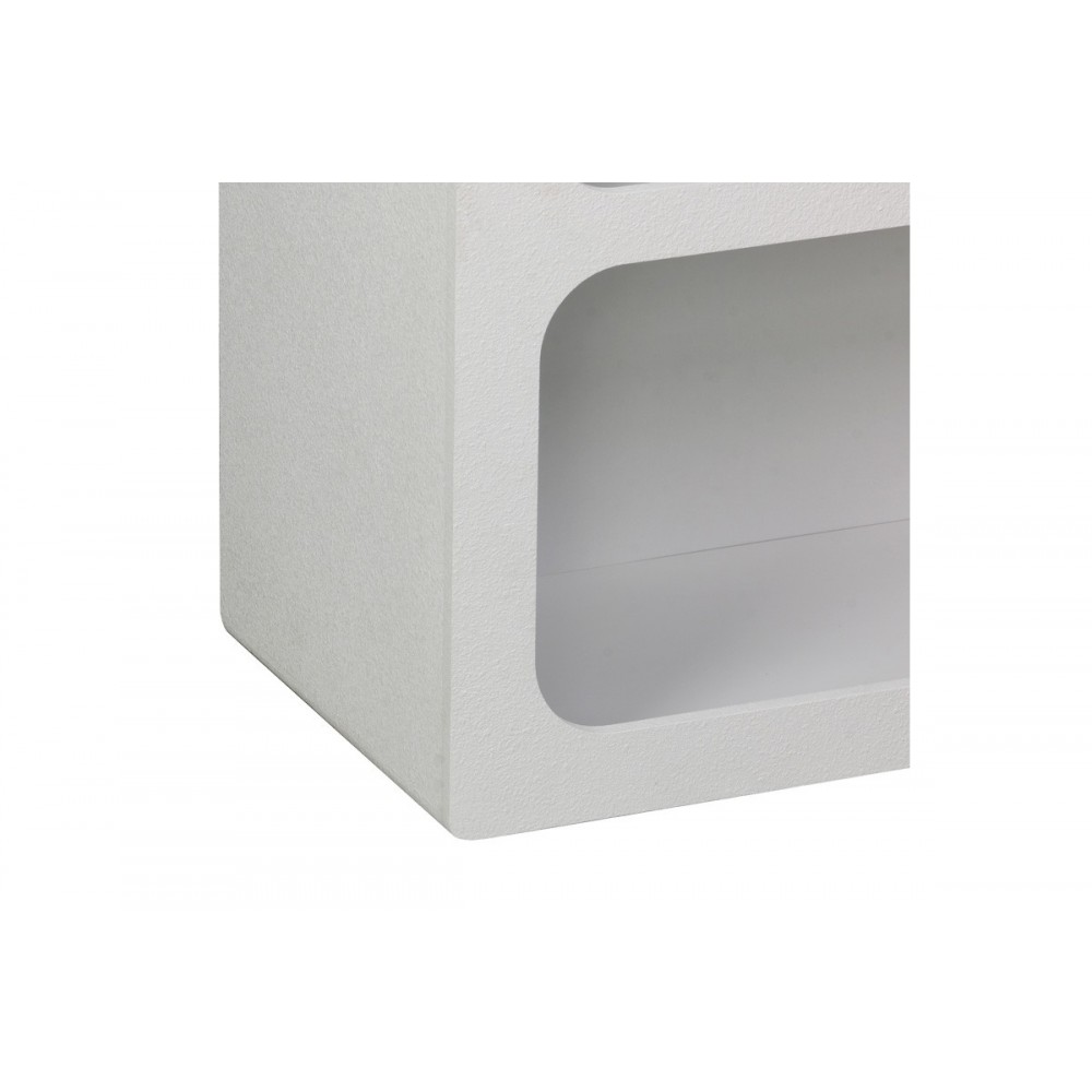 Βιβλιοθήκη-ραφιέρα "EMERSI" από mdf σε χρώμα λευκό 70x35x100