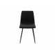 Καρέκλα "NOOR" από ύφασμα/μέταλλο σε χρώμα μαύρο 44x53x86