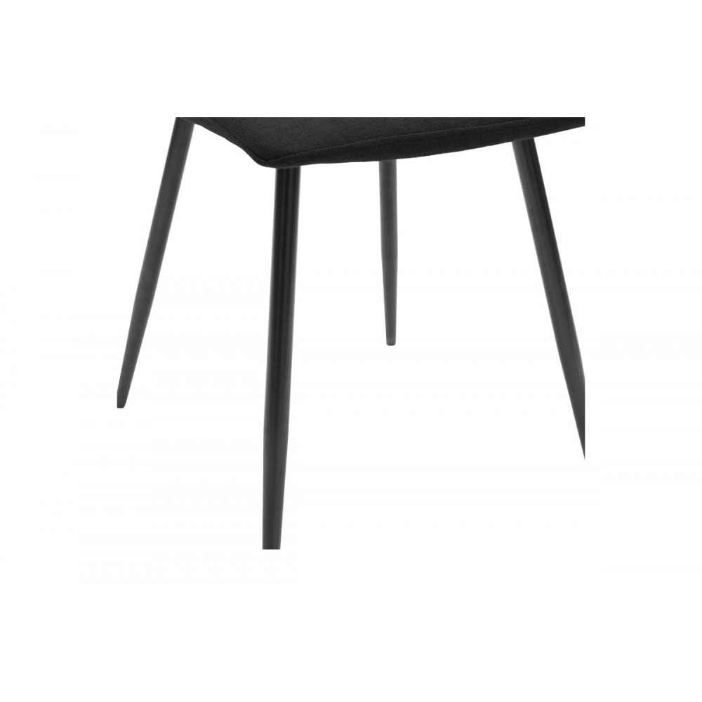 Καρέκλα "NOOR" από ύφασμα/μέταλλο σε χρώμα μαύρο 44x53x86