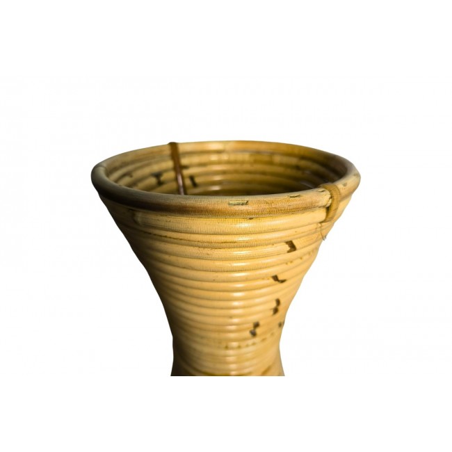 Βάζο "VIRNIA" από pe rattan σε χρώμα φυσικό Φ40x70