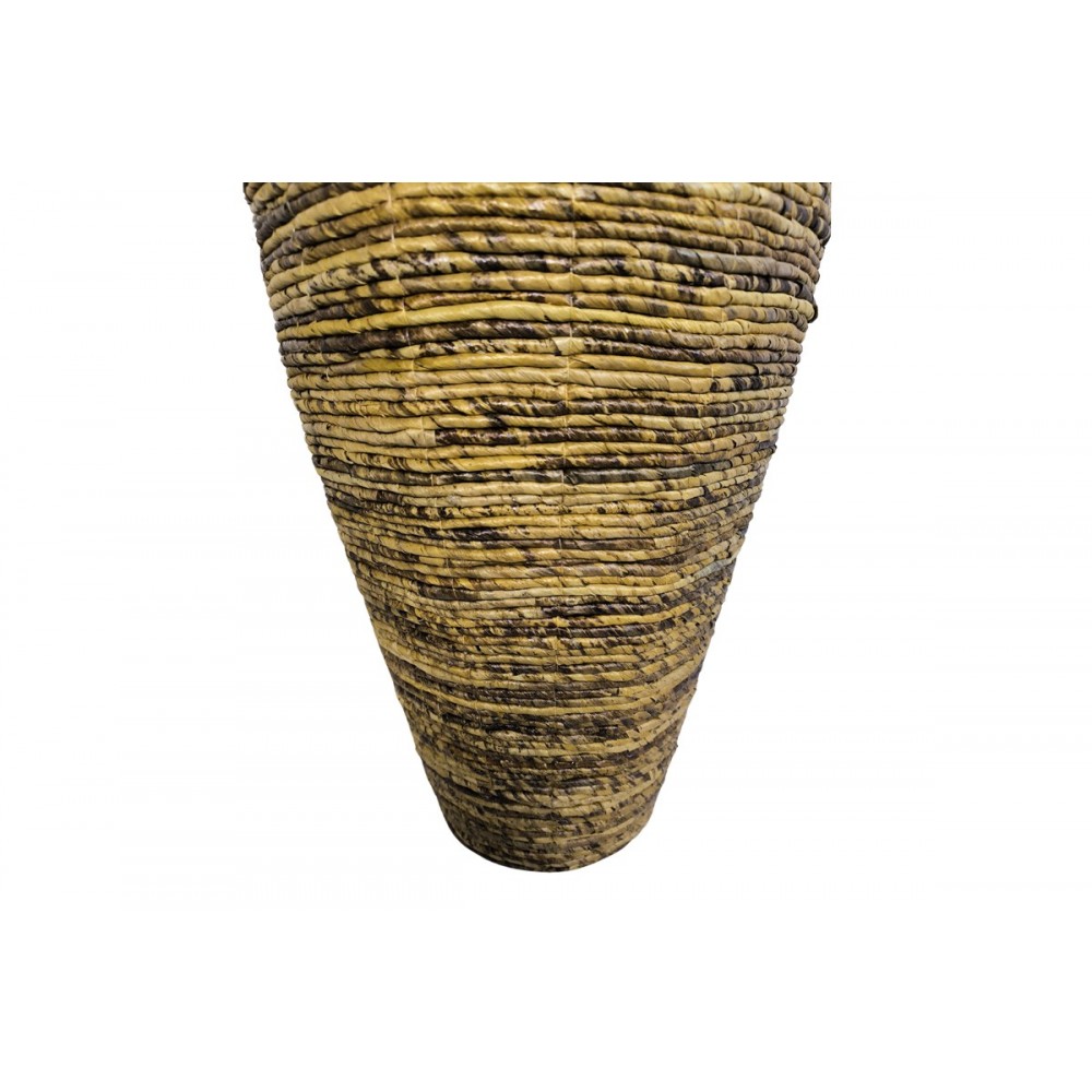 Διακοσμητικό βάζο "LERPON" από banana rope σε χρώμα φυσικό Φ40x100
