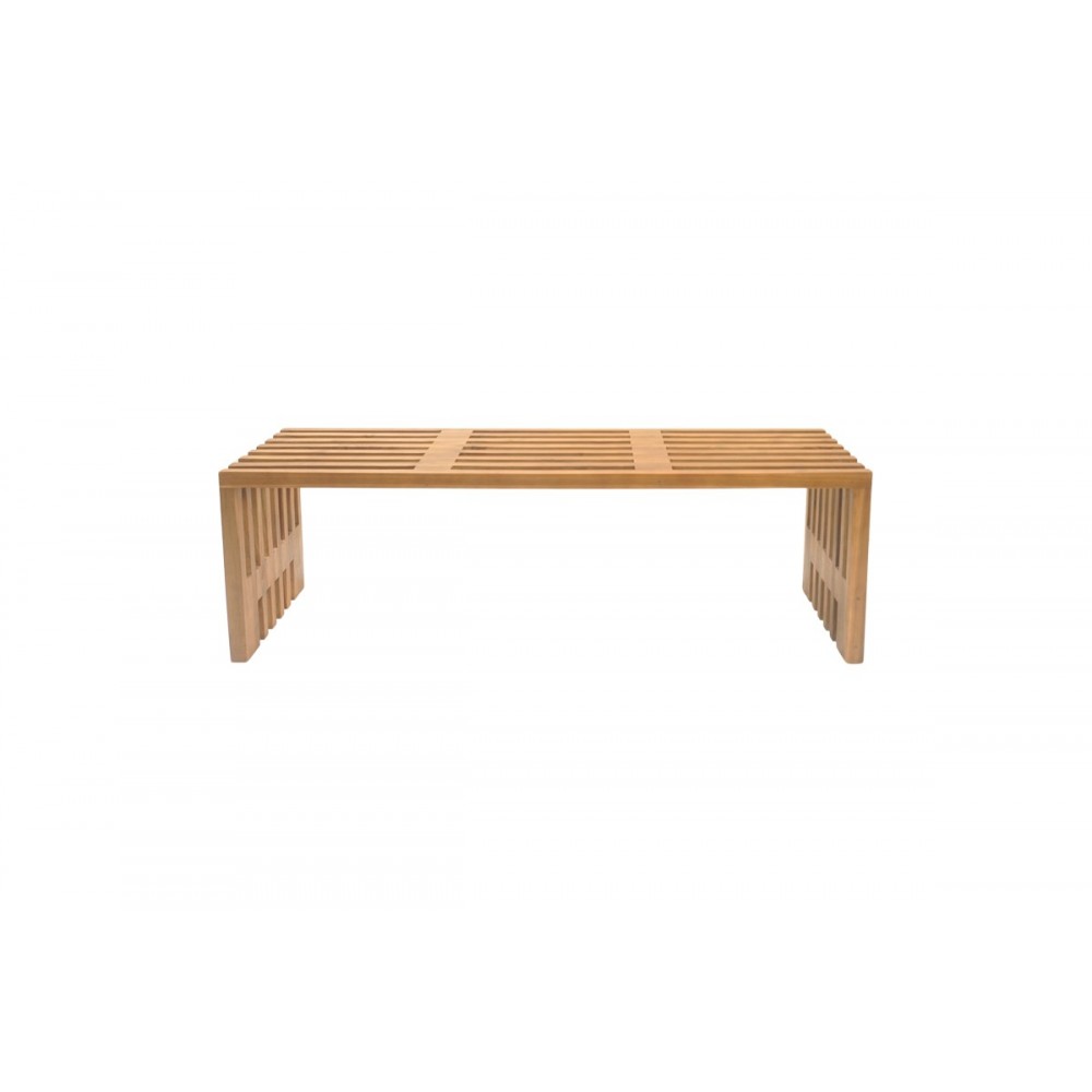 Παγκάκι "ZEN" από ξύλο σε χρώμα φυσικό 140x35x48