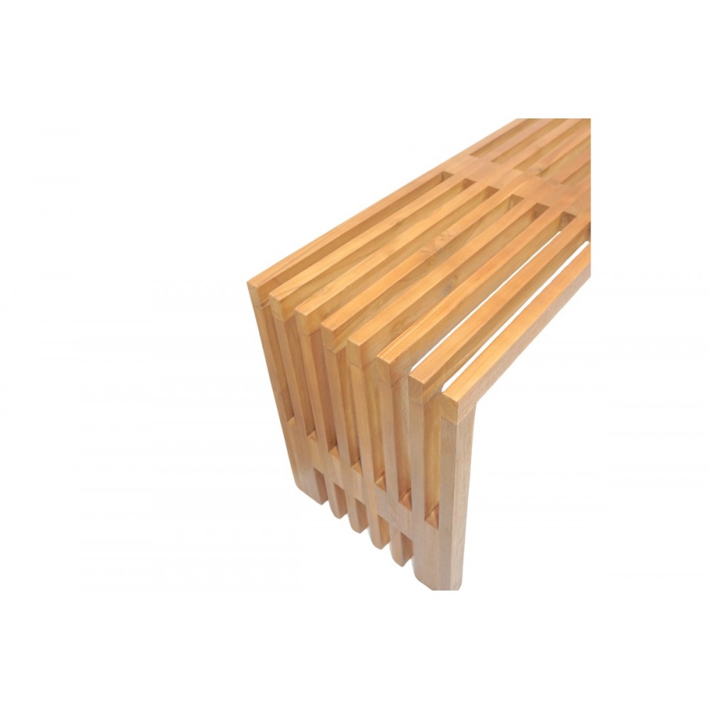 Παγκάκι "ZEN" από ξύλο σε χρώμα φυσικό 140x35x48