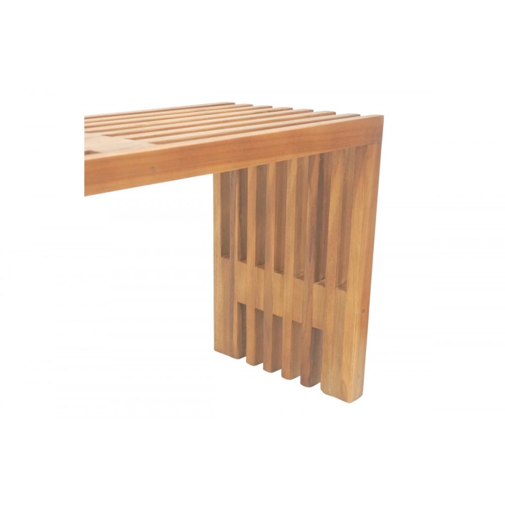 Παγκάκι "ZEN" από ξύλο σε χρώμα φυσικό 140x35x48