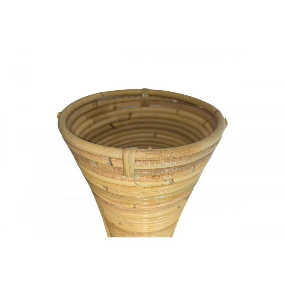 Βάζο "VIRNIA" από pe rattan σε χρώμα φυσικό Φ40x100