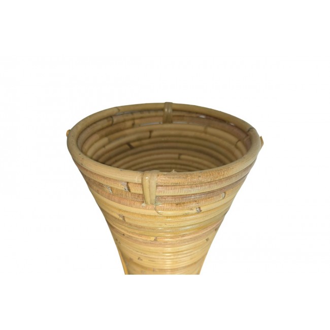 Βάζο "VIRNIA" από pe rattan σε χρώμα φυσικό Φ40x100