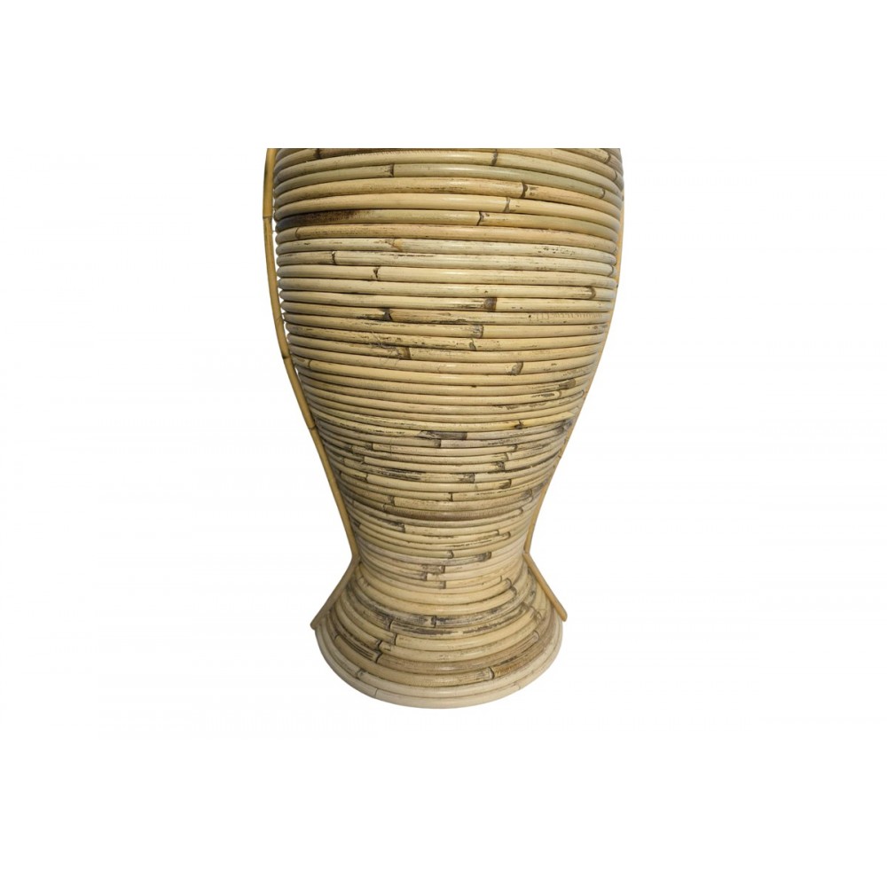 Βάζο "VIRNIA" από pe rattan σε χρώμα φυσικό Φ40x100