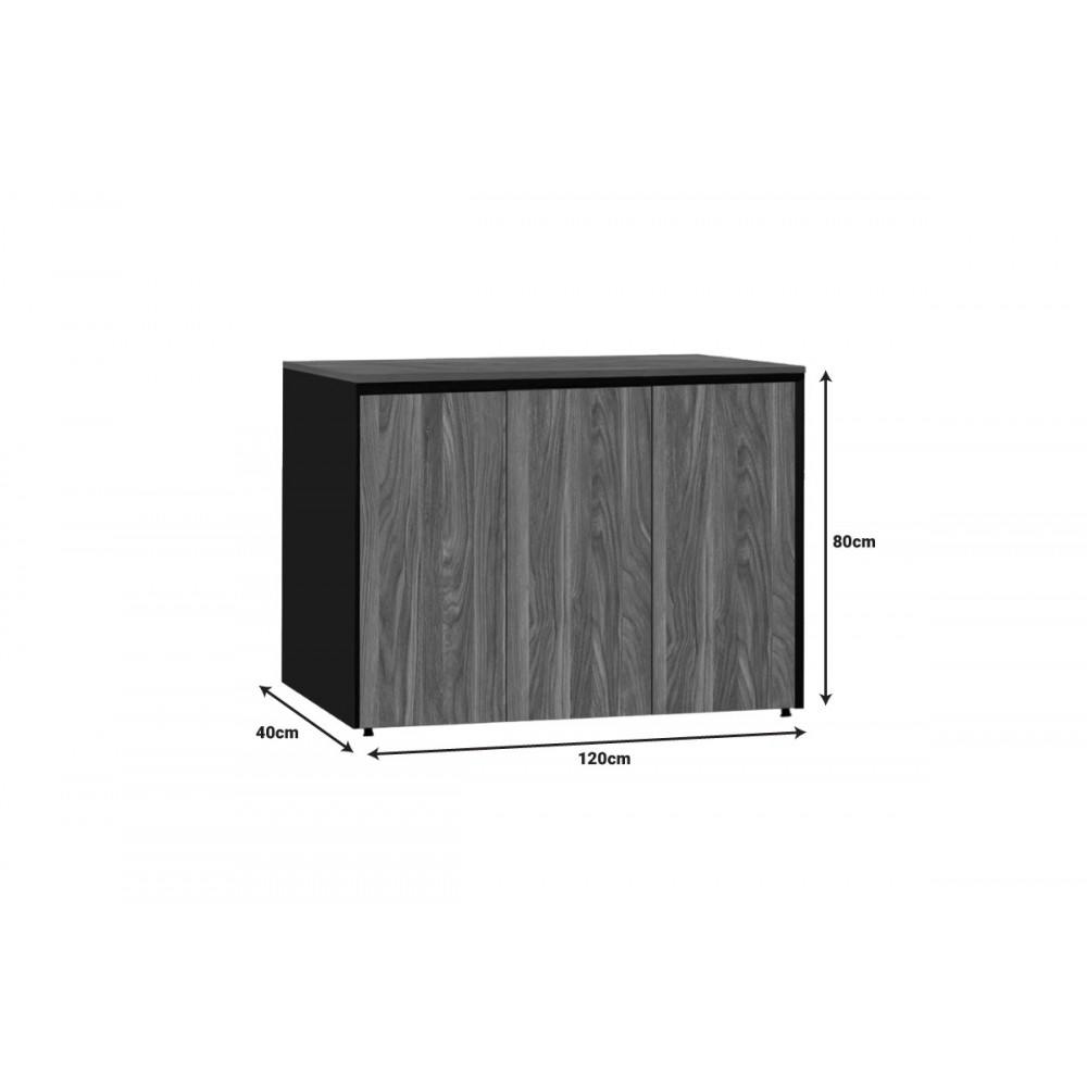 Ντουλάπια γραφείου "OSCAR" σε χρώμα καρυδί/ανθρακί 240x40x80