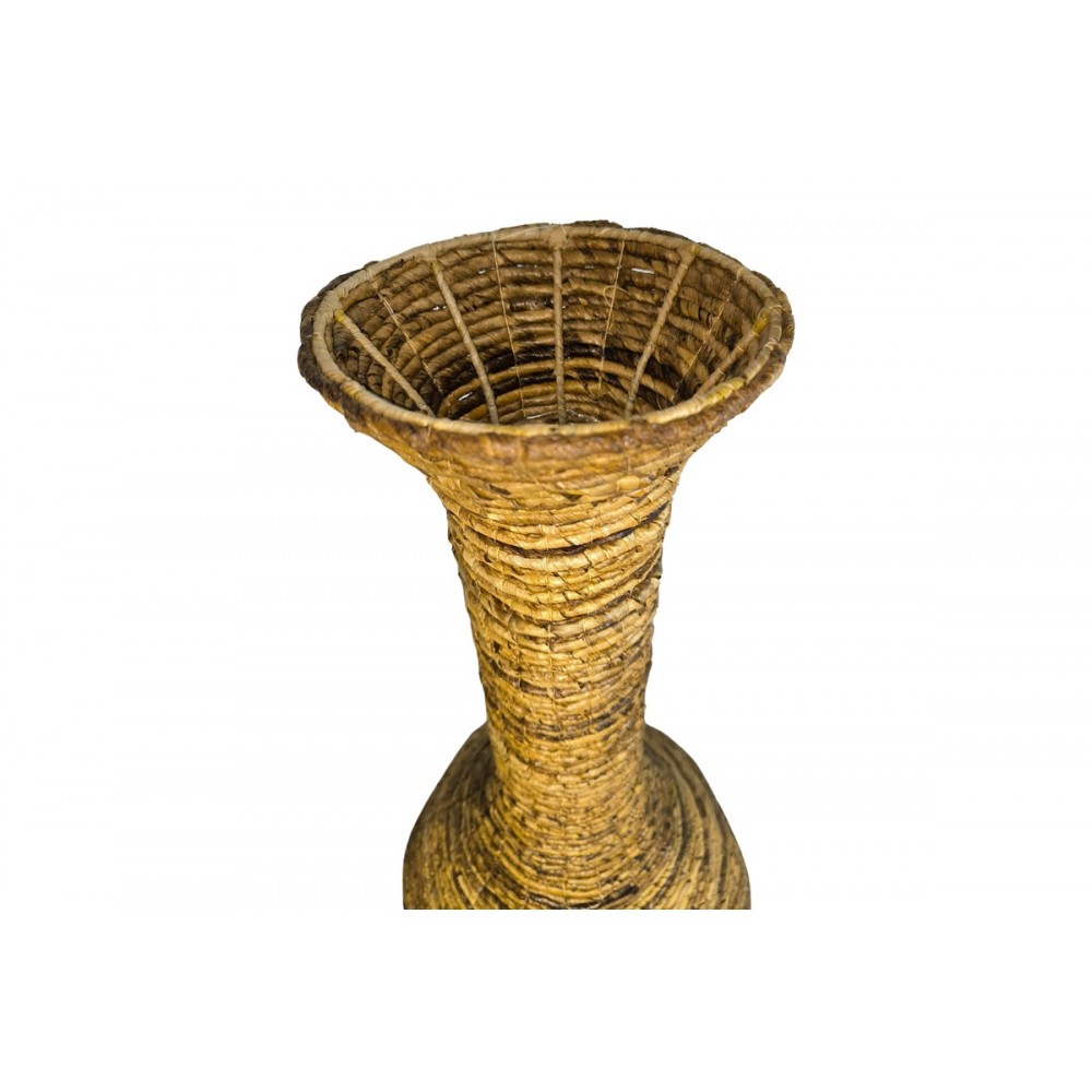 Διακοσμητικό βάζο "STRAI" από banana rope σε χρώμα φυσικό Φ40x100