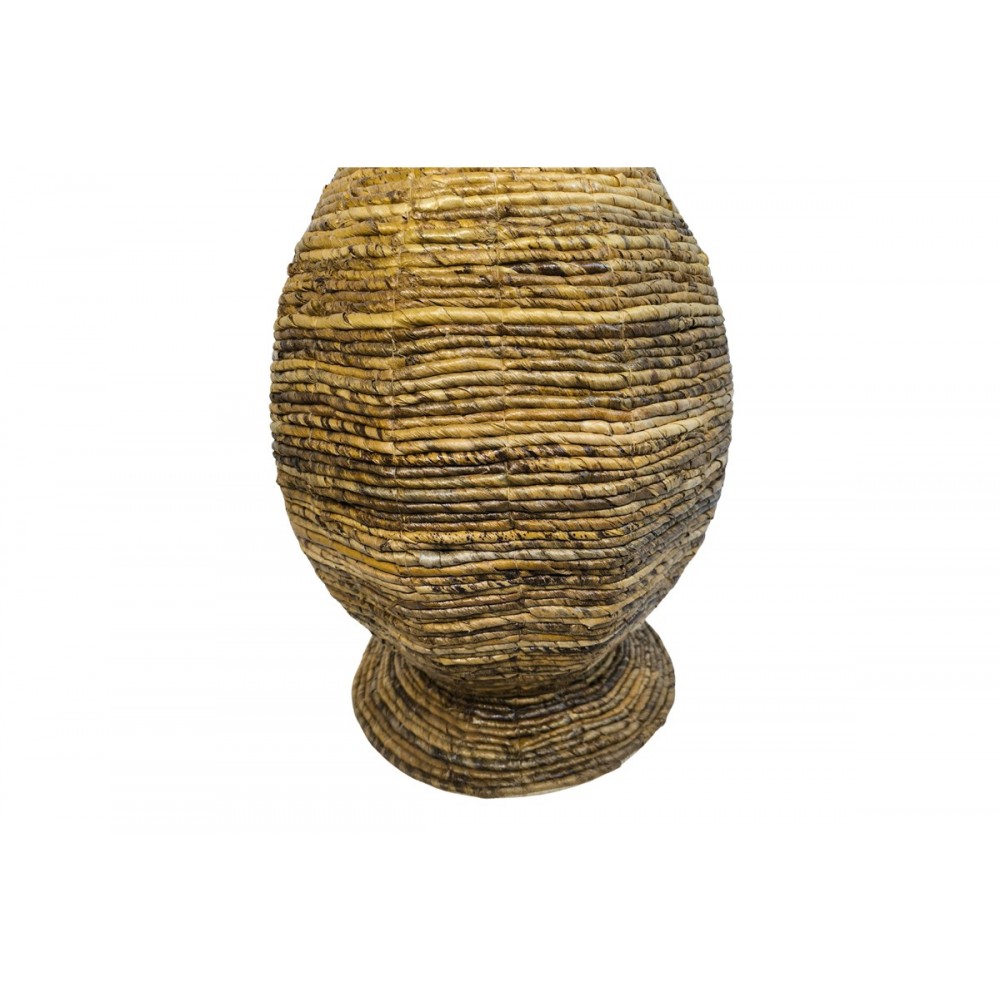 Διακοσμητικό βάζο "STRAI" από banana rope σε χρώμα φυσικό Φ40x100