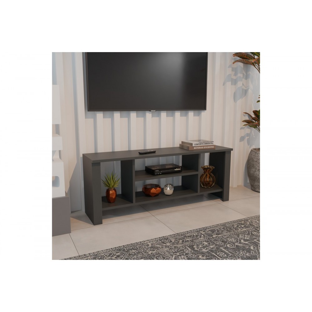 Έπιπλο τηλεόρασης "SEREF" σε χρώμα ανθρακί 120x30x47