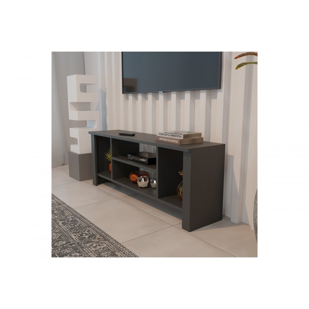 Έπιπλο τηλεόρασης "SEREF" σε χρώμα ανθρακί 120x30x47