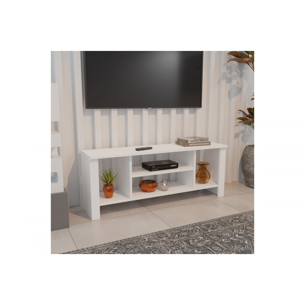 Έπιπλο τηλεόρασης "SEREF" σε χρώμα λευκό 120x30x47